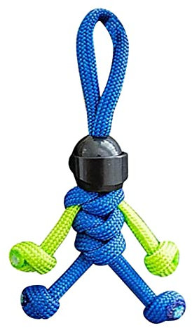 Paracord Keyring with Carabiner, Key Ring Paracord Emergency Outdoor, Multifunctional Paracord Pendant for Outdoor Climbing, Camping, Hiking, Backpacking, blue, 1
