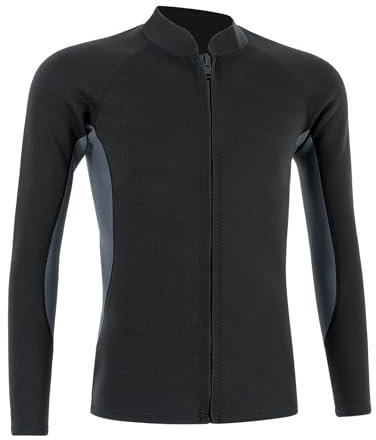 YDQUANI 2mm Neoprenanzug Top Neoprenanzüge Jacke Thermal Langarm Tauchanzug für Männer Frauen Freiwasser Schwimmen Schnorcheln Tauchen Surfen
