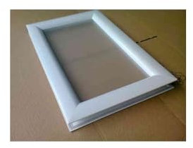 Hublot Rectangulaire Blanc 511x321 mm à visser vitrage sablé