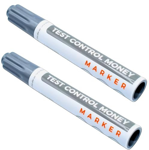 Detector Billetes Falsos - Rotulador Billetes Falsos - Válido para Todas las Divisas: Euros, Dólares, Libras, etc. Fabricados en España (2 unidades)