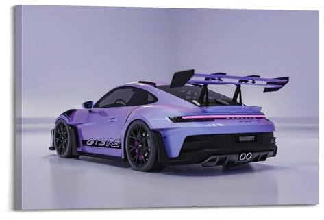YRNQ 992 911 GT3 RS Deutsches Supersportwagen-Poster, Sport-Rennwagen, dekorative Malerei, Leinwand, Wandkunstwerke, Bild, 30 x 45 cm