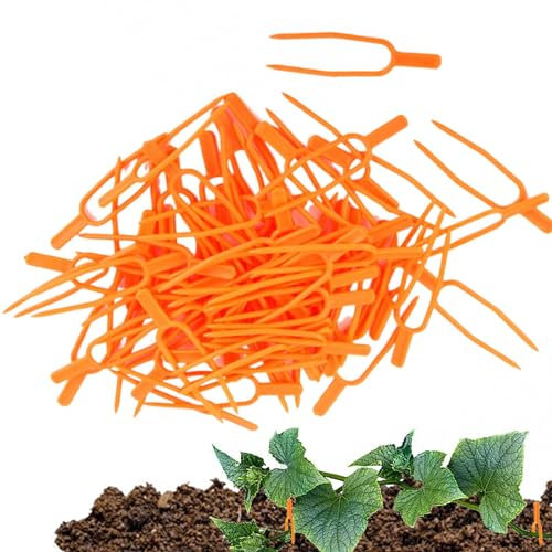 Befestigungsclips für Gartenpflanzen, Setzlinggabel - 50 Stück Erdbeer-Blumenkästen | Wiederverwendbar 65 mm für Kletterpflanzen Garten Rankhilfe für Kriechstiele für Giarden