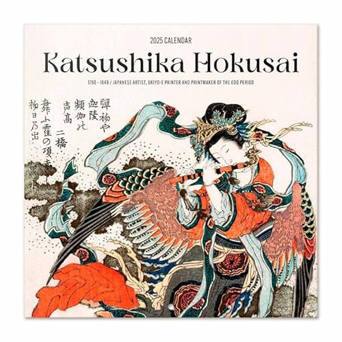 Offizieller Japanese Art Hokusai Wandkalender 2025 30,5 x 30,5 cm FSC® plastikfrei - beginnt Woche am Sonntag | Quadratischer Wandkalender 2025 | Familienplaner Kalender 2025 | Japan-Kalender 2025 |