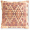 Floori Coppia Cuscini Arredo Jacquard Kilim Geometrici Quadrati 50x50 cm Sfoderabili Imbottiti Eleganti (Rosa Antico)