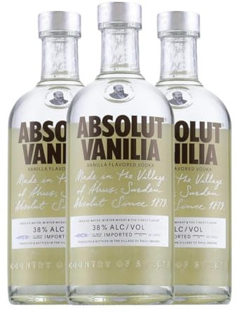Vodka Absolut Vanilia Flavored Vodka 70 cl (Caja de 3 Botellas de 70 cl)