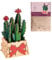 Metalakaer 3D Puzzle DIY HöLzerne Blume, Kaktus KüNstliche Blumen Modell Kits Zusammengebaut Werden, Home DéCor und Valentine Geschenk (46 PCS)