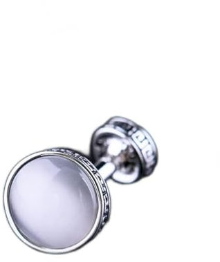 FHPEWXDG Bijoux Chemises Boutons de Manchette pour Hommes Boutons de Manchette Vintage en Pierre Blanche Boutons de Chemises d'invité Ornements de Manchette