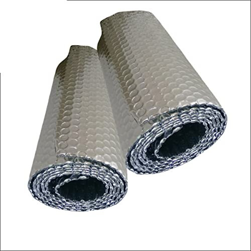 Isolierfolie Dämmfolie Luftpolsterfolie, Isolierung, Isolierset, wärmereflektierender Reflektor, Wärmedämmung, Aluminiumfolienmembran für Kriechkeller, Keller, Decke, Wand, Fußbodenheizung für