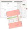 POPRUN Kalender 2025 2026 Monatsplaner 22 x 16,5 cm - 18 Monate Monatskalender Softcover A5 (Jul.2025-Dez.2026) - 1 Monat 4 Seiten, mit PU-Leder, 100 GSM Papier - Rosa