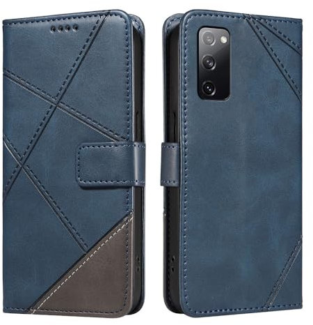 XINNI Cover per Samsung Galaxy S20 Fe Custodia, Cellulare Libro Antiurto Flip Pelle PU/TPU, Portafoglio Flip Magnetica Case, Blu