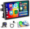 Hikity 2G+64G Radio Navi Für Toyota Auris 2006-2011 Mit Wireless CarPlay Android Auto, 10.1 Zoll Touchscreen Radio Android mit Mirror Link GPS WiFi Bluetooth FM RDS EQ SWC Rückfahrkamera