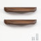 Evionlin 2 Stück Walnussholz schräg Winkel 11,2 cm Holz Windschutz Schrank Türgriff Holz Antik Stil Lange Walnuss Schrank Schublade Türgriff