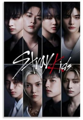 Stray Kids-Poster, ästhetische Dekoration, Wohnzimmer, modernes Wohnzimmer, Wandkunst, Poster, 30 x 45 cm, ungerahmter Stil