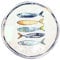 Ekilikua Home Platos de cerámica con dibujos de peces | Platos Cerámica | Plato Llano Grande de Cocina | Platos Vajilla de Porcelana Vintage Diseño (6x25 Ø, Plato Llano Peces)