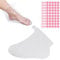 200 Pcs Plastic Moisturizing Foot Socks, Waterproof Disposable Foot Covers for Feet DIY, Plastic Feet Covers with Stickers, Feets Gloves for Spa Paraffin and Wax Works