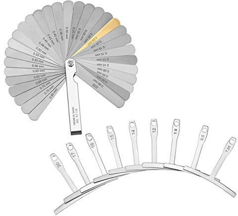 Mikikit Kit Strumenti Per Chitarra Righello Spessimetro Per Corde e Per 2 Pezzi Misurazione Precisa Dell'altezza Delle Corde e Profondità Della Scanalatura Strumento Per Liutai Comodo Da Trasportare
