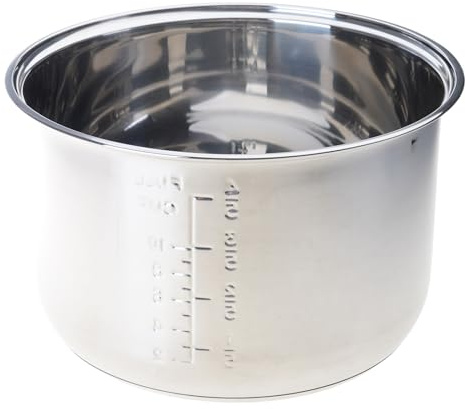 Ollas interiores de acero inoxidable de grado alimenticio con base de calentamiento uniforme, cuenco de repuesto antiadherente resistente para olla arrocera