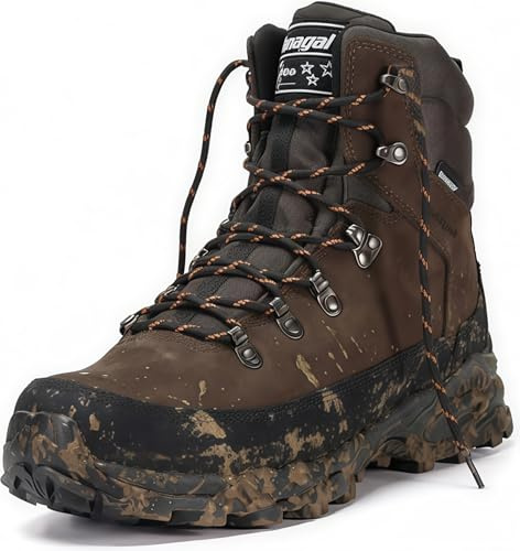 SANANG Wasserdichte Wanderschuhe FüR Damen Und Herren, Bk Mesh-Futter, Pu+Eva-Zwischensohle, Gummisohle Mit VerstäRktem Profil, Braun, Trekkingschuhe 36-46