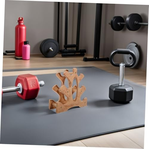 SUPVOX 3pcs Small Dumbbell Rack Organizer for Home Gym Fitness Training Plastic Weight Stand Holder with Robust Construction for Hand Weights Storage and Space-saving Workout Area