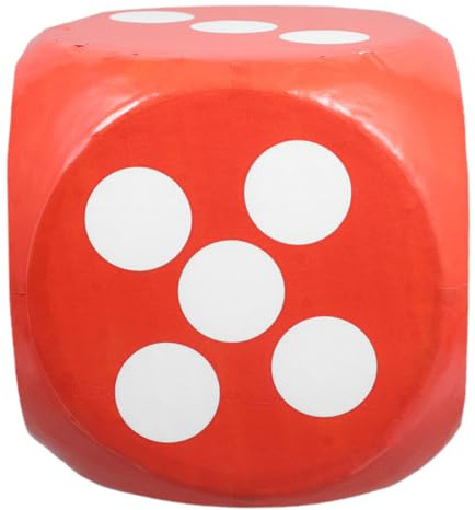 Dado in Schiuma Oversize a Sei Facce Rosso per Giochi | Adatto per Insegnamento in Aula, Giochi da Tavolo Familiari, Formato Jumbo, Uso Portatile, Sicuro