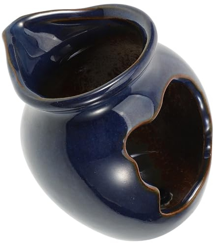 CVUTOVO Ceramic Jar Water Fountain for Garden and Living Decor Outdoor Waterfall Pot with Circulating Flow Handmade Ceramic Material Decorative Fish Tank Feature for Courtyard Landscaping