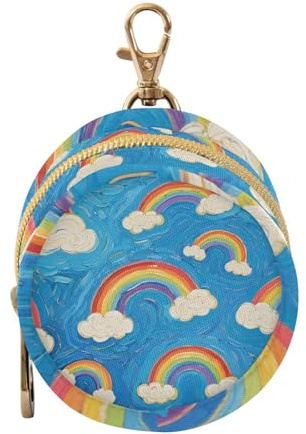 Art Ölgemälde Blau Regenbogen Säuglinge Baby Schnuller Aufbewahrungstasche Tragbare Münzbörse Geldbörse Tasche Kleine Gegenstände Aufbewahrungstasche