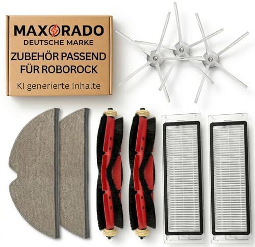Maxorado Zubehör Set passend für Roborock S4 S5 MAX S6 Pure E2 E3 E4 E5 Q5 Xiaomi C1 Staubsaugerroboter
