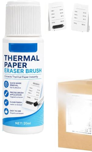 Privacy Protection Thermal Paper Eraser Brush,Thermal Paper Privacy Correction Marker Fluid,Protect Your Personal Details,for Documents,Labels,Packages and Shipping Addresses (1 Pcs)