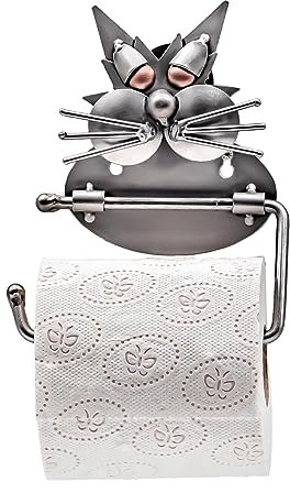 Metall-Art Design Katze Toilettenpapierhalter