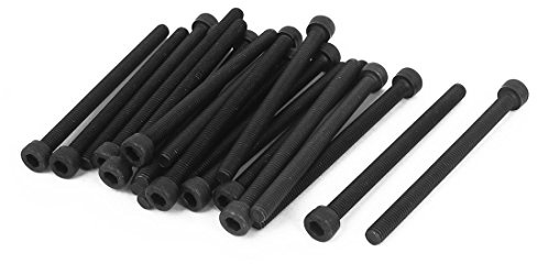 Sourcingmap M5x70mm Hex Bolt Socket Head Cap Machine Screws Fasteners Black 20pcs