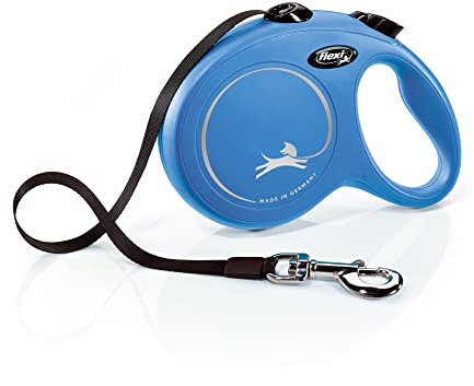 Flexi Klassische einziehbare Hundeleine, 4,8 m, Größe L, Blau