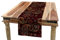 ABAKUHAUS Paisley Tischläufer, Naher Osten Tribual, Esszimmer Küche Rechteckiger Dekorativer Tischläufer, 40 x 300 cm, Burgunderrot und dunkler Senf