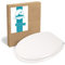 Calmwaters® Premium WC Sitz mit Absenkautomatik Modern Wellness, Toilettensitz Weiß, Holzkern Toilettendeckel, Fast-Fix, Metallscharnier, universale O-Form, WC Deckel oval, Komfort Klositz, Weiß