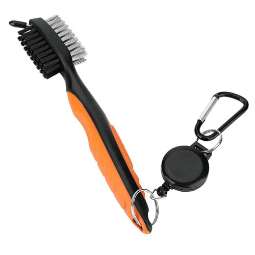 VIFERR Schlägerbürste Golf Bürste Golfschlägerbürste, 3 in 1 Golfbürste und Rillenreiniger mit Karabiner Golf Reinigungswerkzeug, für Männer Golfer Geschenke
