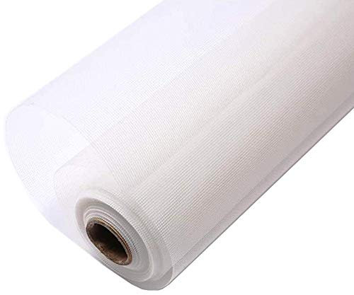 Loboo Idea Warehouse Fenstergitterrolle, 150 cm x 15 m, Fiberglas-Ersatzgitter für DIY-Projekte (150 cm x 15 m, weiß)