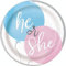 Bold & Beautiful Gender Reveal Dessert Plates (17cm) - Dual-Colored Pink & Blue Design - Perfect for Unforgettable Moments & Celebrations - 8ct