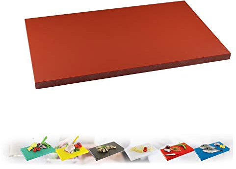IstaTools Planche à découper - En plastique - Pour cuisine - Taille XL ou XXL - Rouge - XXL - 60 x 40 x 2 cm