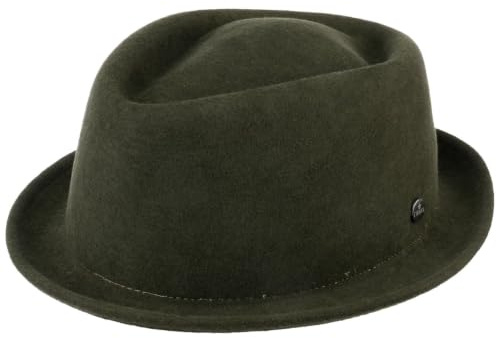 LIERYS Blank Pork Pie Filzhut packbar knautschbar wasserabweisend Damen Herren Sommer Winter