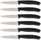 Quttin Cuchillo Pack de 6 Cuchillos de Uso Diario. Juego de 6 Cuchillos Pelador. Mango Negro Resistente y Duradero. Cuchillo Apto para Carne, Pelador, Cocina, Mesa. Set 6 Piezas