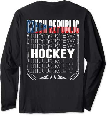 Tschechische Republik Eishockey-Fans Trikot – Support Czech Hockey Langarmshirt