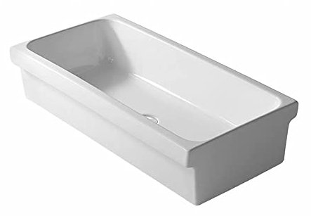 Lavabo a Canale 90 cm, in Ceramica Bianca Lucida (90 cm)