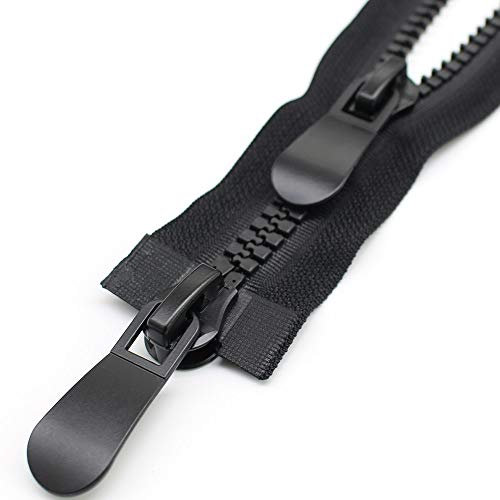 MebuZip 112cm #15 Grosse Reißverschluss Kunststoff 2 Wege teilbar 11mm große Reissverschluss für Parka, Mantel, Daunenjacke (112 cm)