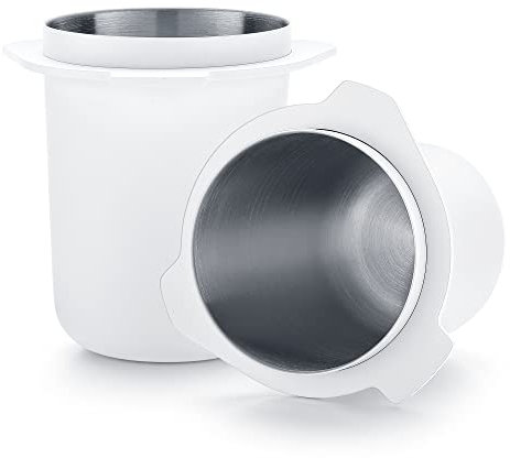 Normcore 53.3mm Portafilter Dosing Cup - 304 Stainless Steel - Non Stick White - Fits Breville Sage Solis Barista Express and 54mm Breville Machines