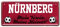 Nürnberg Fan Blechschild - Retro Fußball Schild - Deko Fanartikel für Wohnzimmer Kinderzimmer Werkstatt - schöne Geschenkidee für große und kleine Nürnberger Fussball Fans - 28x12cm