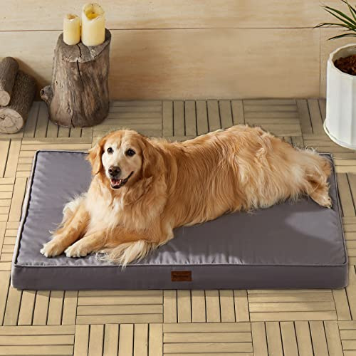BFPETHOME Outdoor Hundebetten für große Hunde, wasserdichtes Hundebett für mittelgroße und große Hunde, orthopädisches Haustierbett mit abnehmbarem waschbarem Bezug