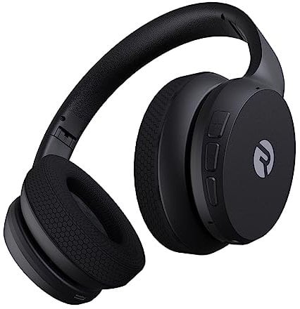 Raycon Fitness Headphones - Wireless Over-Ear-Headphones with 38 Hours of Battery, Active Noise Cancellation, Voice Command, Interchangeable Ear Cushions, IPX4 Water Resistance, (Black)
