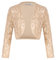 GRACE KARIN Women Elegant Formal Sequined Long Sleeve Evening Party Shrug Sparkle Glitter Sequin Shrug Champagne Sequin S