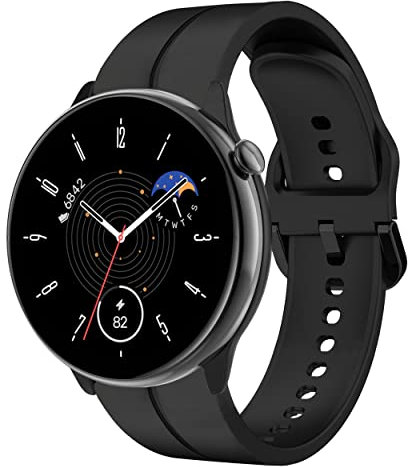 CZhkg Cinturini per Orologi per Huawei Watch GT3 42mm/Huawei watch GT2 42mm, 20mm Cintura Silicone Bracelet Cinturino Strap per Coros Pace 2/Coros Apex 42mm/Polar Ignite/Polar Unite Watch (Nero)