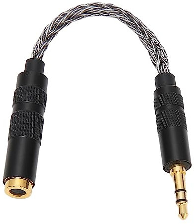 4.4mm Balanced Female to 3.5mm Stereo Male Adapter Cable, Gold Plated Connectors Single Crystal Copper Copper Wire, Headphone Adapter Cable (Cool Grey)