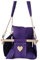 Tipoo® Babyschaukel-Set, drinnen und draußen, Herz-Motiv, wunderschönes Violett, Sicherheitsgurte, Babyschaukel, Kleinkindschaukel, Holzschaukel mit Schaukelsitz für Zuhause, Garten